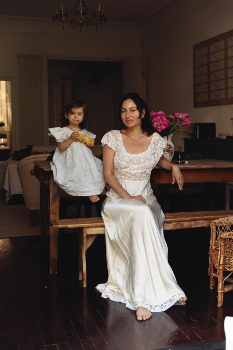 Gala and Penelope:
Actress Gala Botero with her daughter Penelope at their London home.