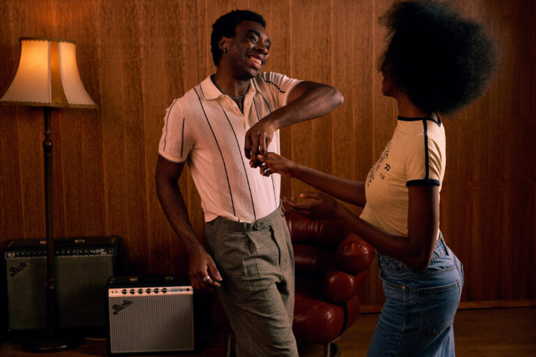 © Owen Harvey, Miles Ahead - King & Abena dance in the studio.
